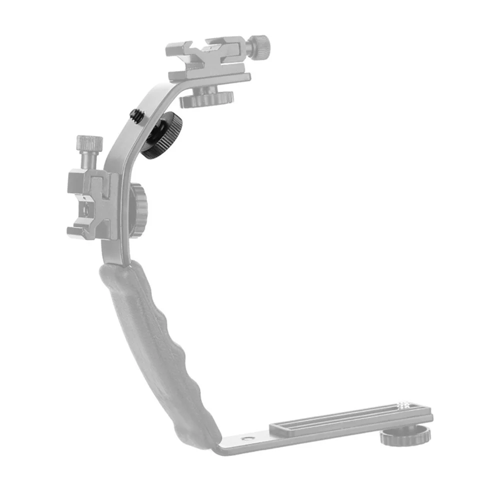 Tornillo de pulgar de liberación rápida para cámara, tornillo de pulgar de 1/4 pulgadas, adaptador de montaje de soporte doble en L, rosca hembra inferior para placa de trípode DSLR