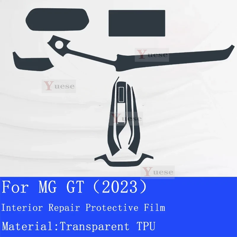 

Car Interior Center Console Transparent TPU Protective Film Anti-scratch Repair Sticker For MG GT 2023