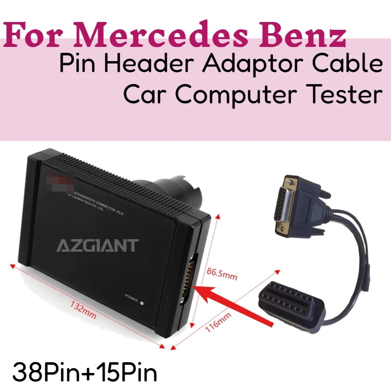 For Mercedes Benz X431 Pin Header Adaptor Cable Car Parts Computer Tester Repair Accessoires Voiture 38/15pin