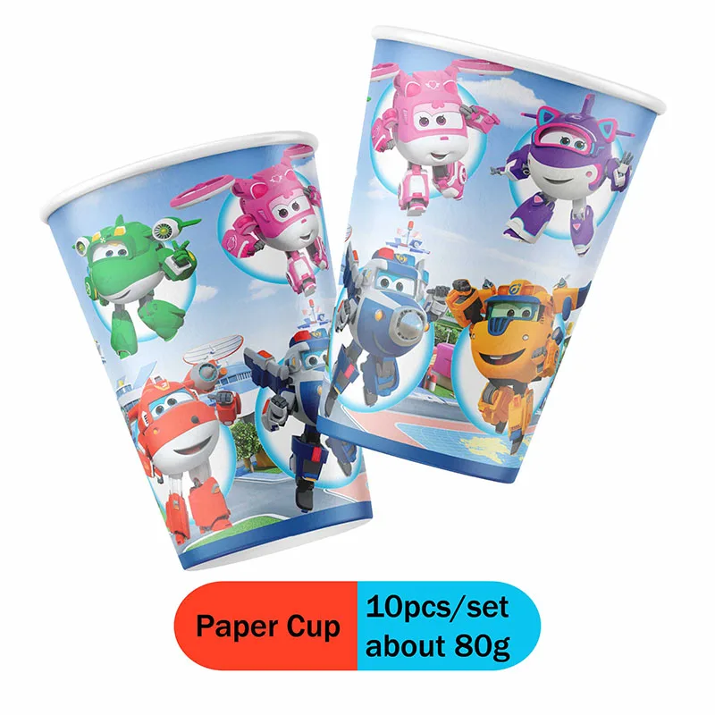 Disney Super Wings Cartoon theme children back to school Birthday Party  baby shower decorations tableware Stickers baby supplie