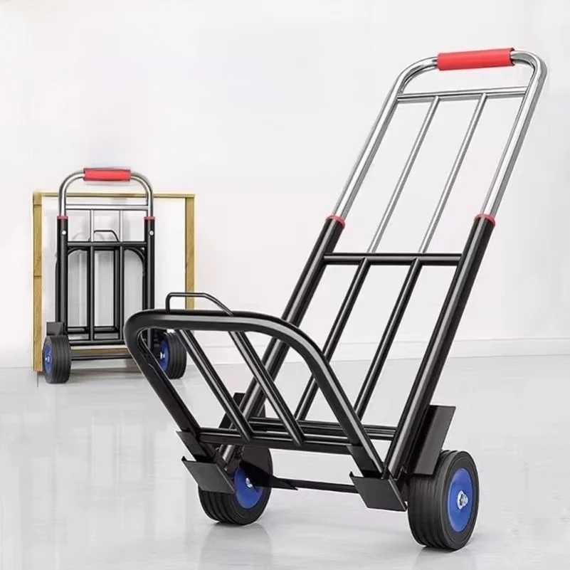 ポータブル折りたたみ式手引きショッピングカート軽量貨物運搬ワゴン野菜購入用トラック持ち運びやすいユーティリティビークル