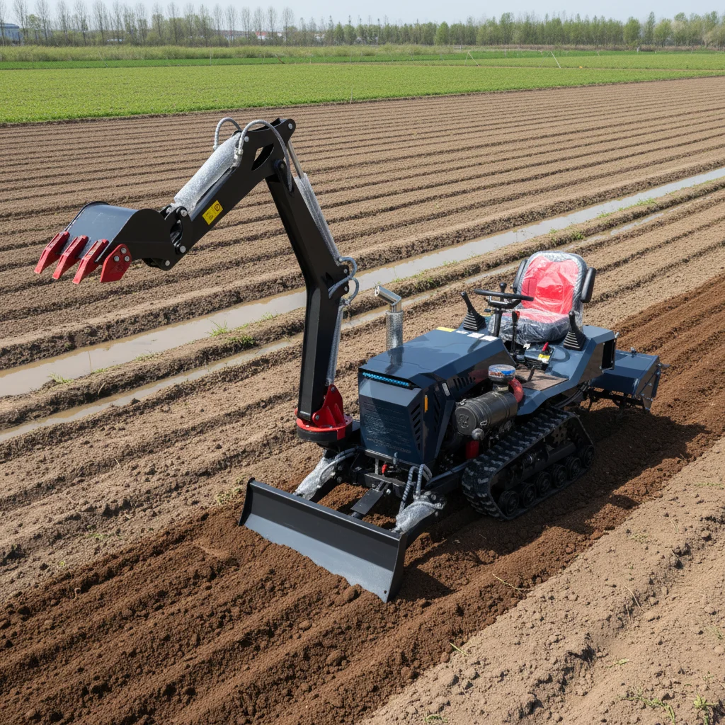 

Customize Multi Functional Crawler Tractor Diesel Powered Farm Tractor With Plough And Harrow