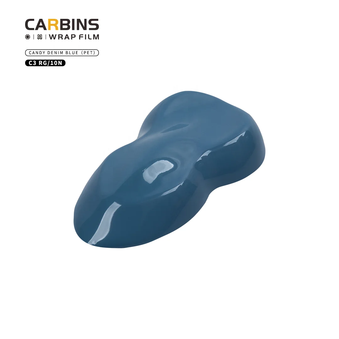 สติ๊กเกอร์ติดรถยนต์ Carbins 1.52*18 เมตร ลาย PET สีฟ้าเดนิม สำหรับตกแต่งรถยนต์