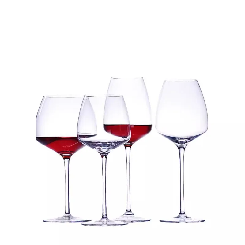 

Handmade glass Wine glass wine glass set Household European Burgundy cup Tall crystal cup