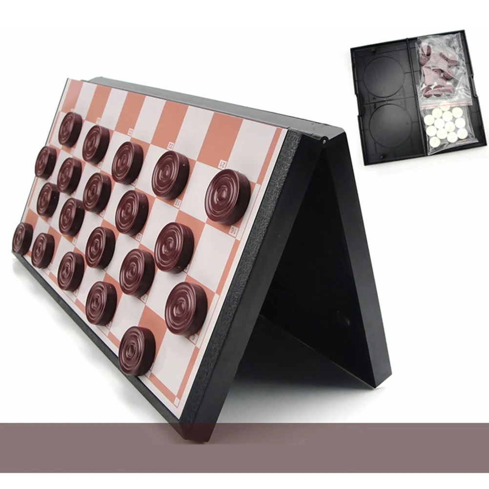 

Складная пластиковая международная настольная игра, легкий прочный набор шахматных шашек для детей и взрослых, семейный портативный на открытом воздухе