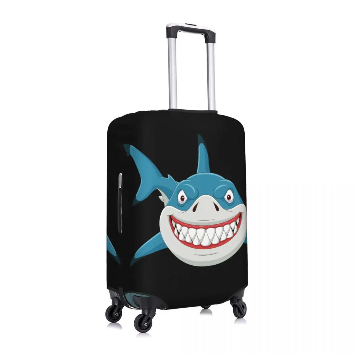 Funny Shark Print Luggage Protective Dust Covers Elastic Waterproof 18-32inch Suitcase Cover Travel Accessories