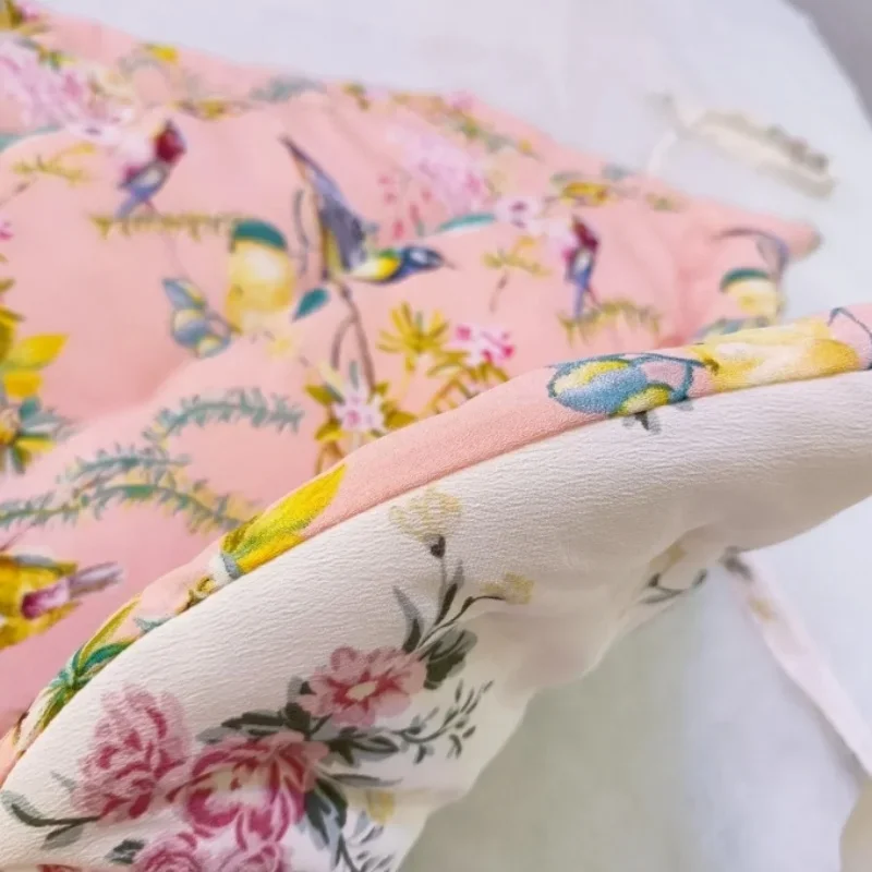 Мужская сексуальная майка с цветочным принтом Dudou, женская гладкая мягкая хлопковая майка с наполнителем ABDL, регулируемая майка с пышным животом, частная вечеринка FKK