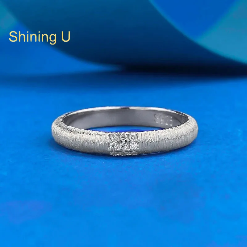 

Сияющее серебряное кольцо U S925 для женщин, ювелирные изделия, юбилей Cleanfit