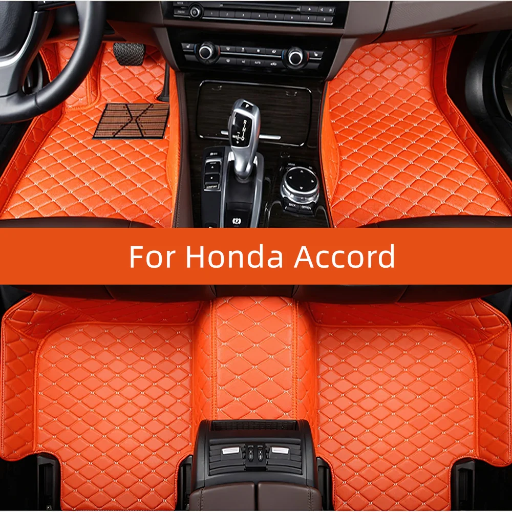 

Custom Leather Car Floor Mat For Honda Accord IX 2013 2014 2015 2016 2017 Car Mat Interior Accessories