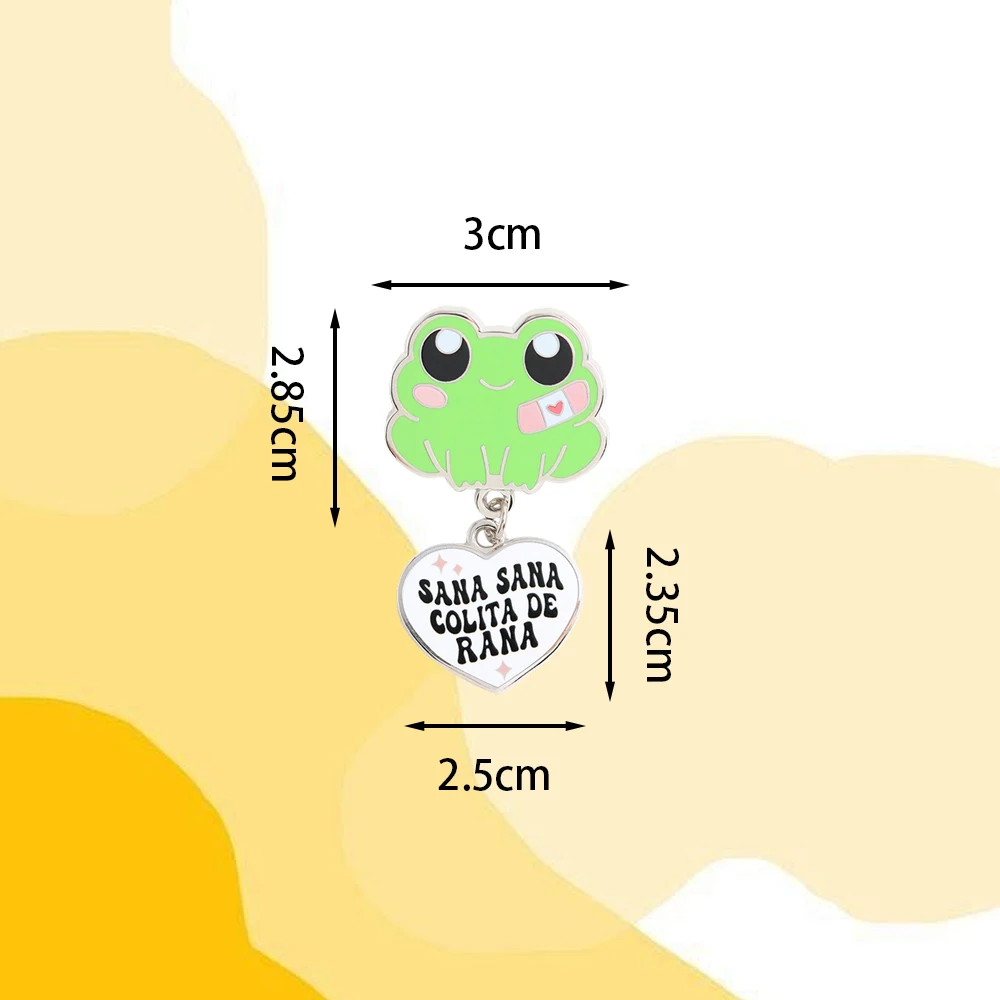 سانا سانا كوليتا دي رانا المينا دبوس لطيف شفاء الضفدع شارة ممرضة الصيدلي الطبية متعة الملحقات الجدة هدية قلادة