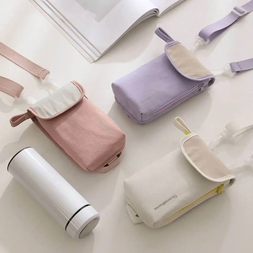 

With Shoulder Strap Water Bottle Crossbody Bag Waterproof Large Opening Phone Pocket Bag Adjustable Front Pocket