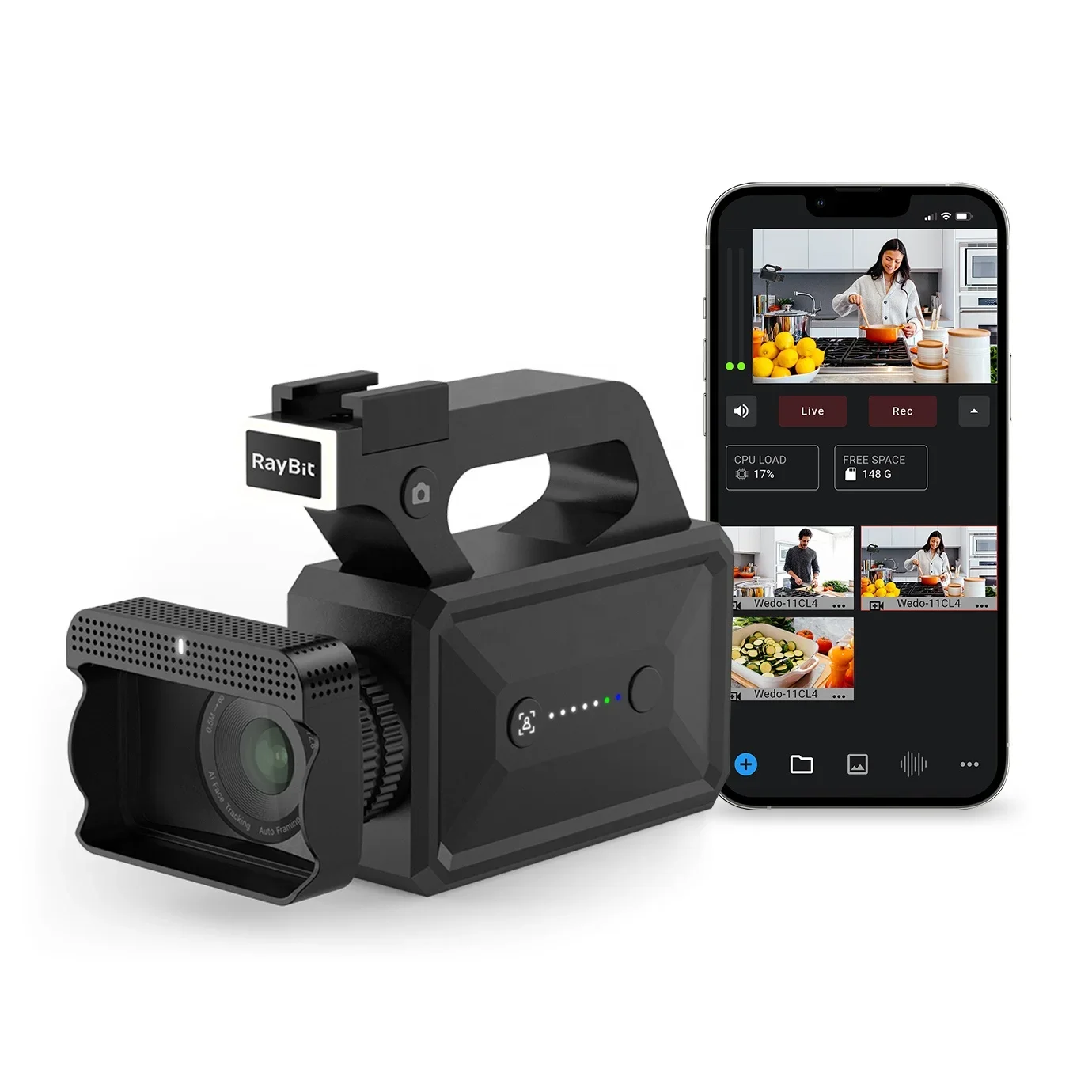 SC1 All-in-One Wireless Live Streaming 2.5K Professional Camcorder Digital Video Camera For Youtube Streaming Vlog Recorder