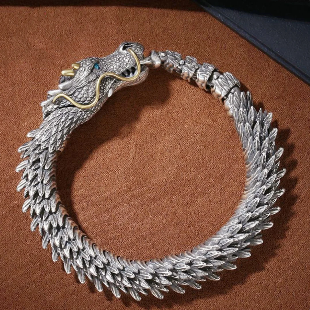 Bracelets en cuivre Dragon tendance pour femmes et hommes, unisexe, à la mode, en métal, pour fête d'anniversaire quotidienne, accessoires bijoux