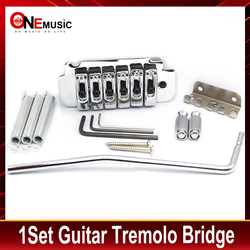 1Set Guitar Tremolo Bridge 92x38.8MM String Spacing 10.6MM 6 String Individual Saddle for ST Guitar Guitar Heavy Thickened Base