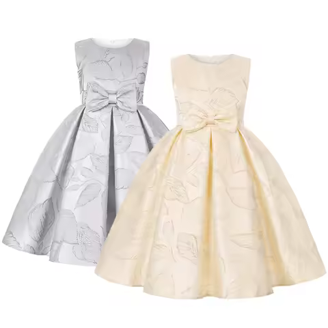 Flower Girls Princess Dress Summer Embroidery Fashion Kids Dress Piano Performance Evening Gowns 2-10 Years Children's Clothing