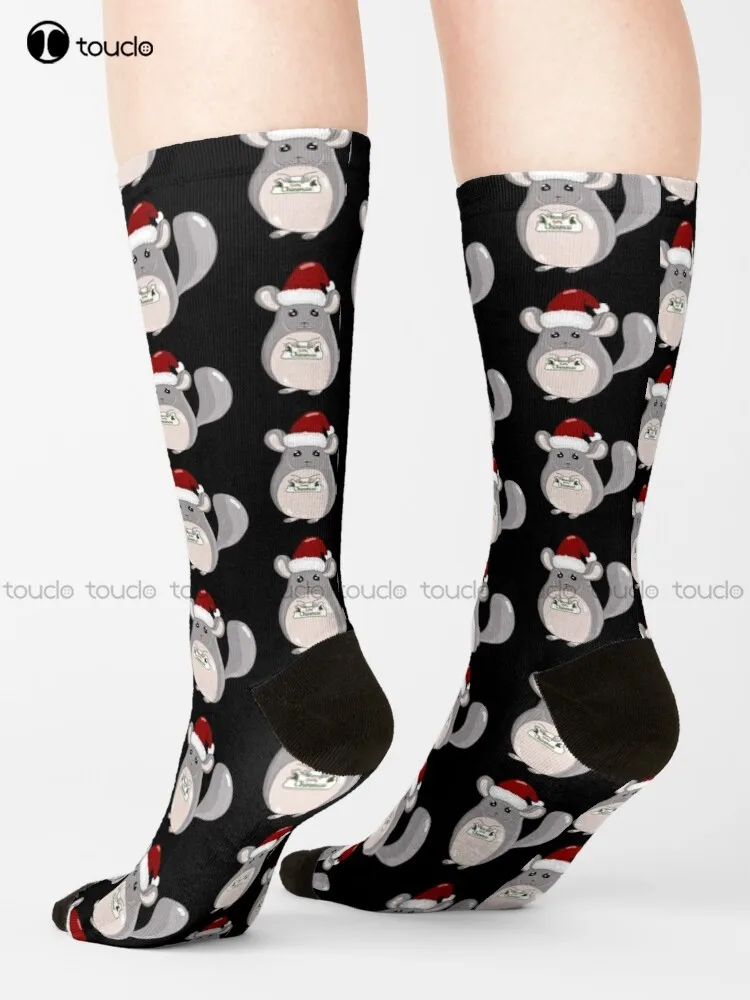 

Chinchilla Christmas Socks Long Socks For Women Cute Pattern Funny Autumn Best Cartoon Street Skateboard Socks Christmas Gift