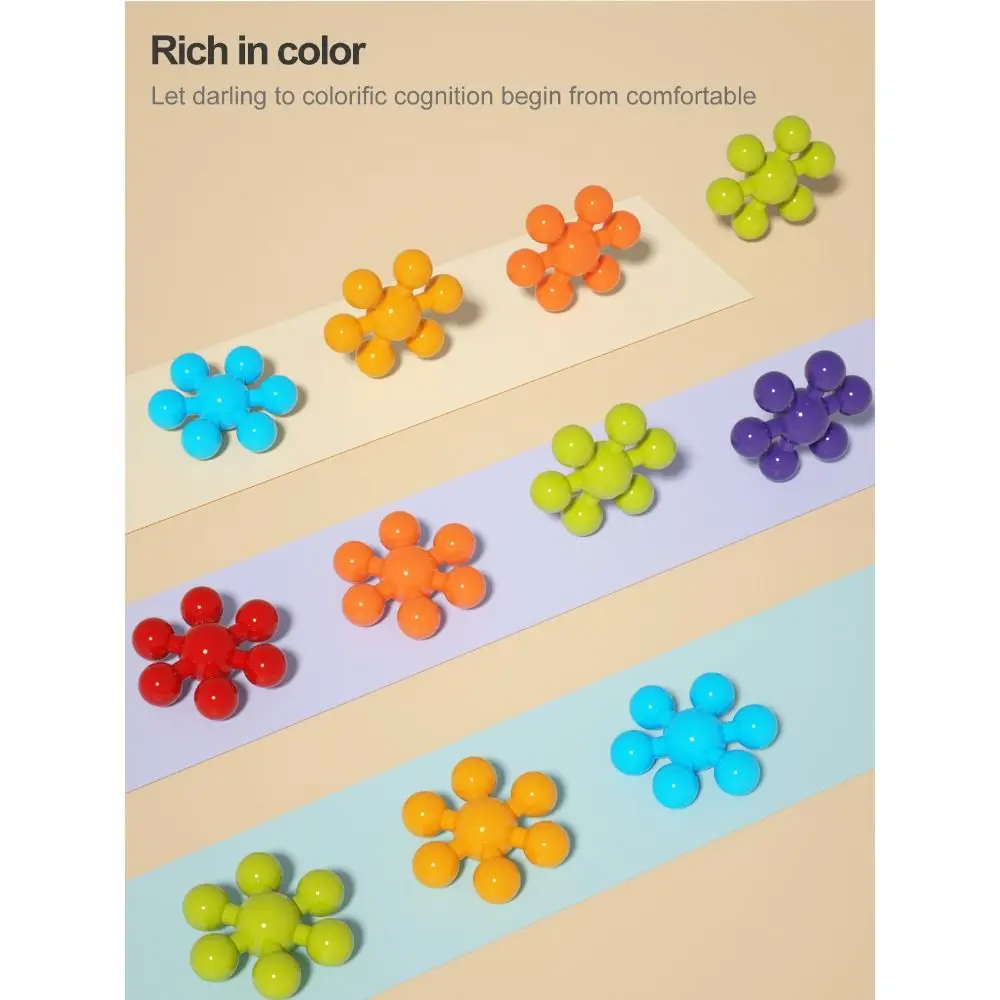 

80/150/200pcs Puzzle Plum Blossom Building Blocks Educational Sensory Develop Building Toys Set Promotes Fine Motor Skills