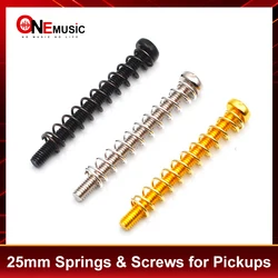 6 Sets of Electric Guitar Humbucker Pickups Adjust Height Springs & Screws - Length 25mm