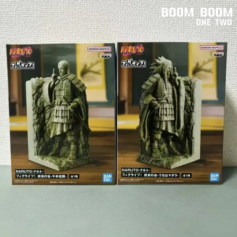 Original BANDAI BANPRESTO NARUTO Final Valley Senju Hashirama Uchiha Madara PVC figuras de Anime modelo de figura de acción juguetes regalo
