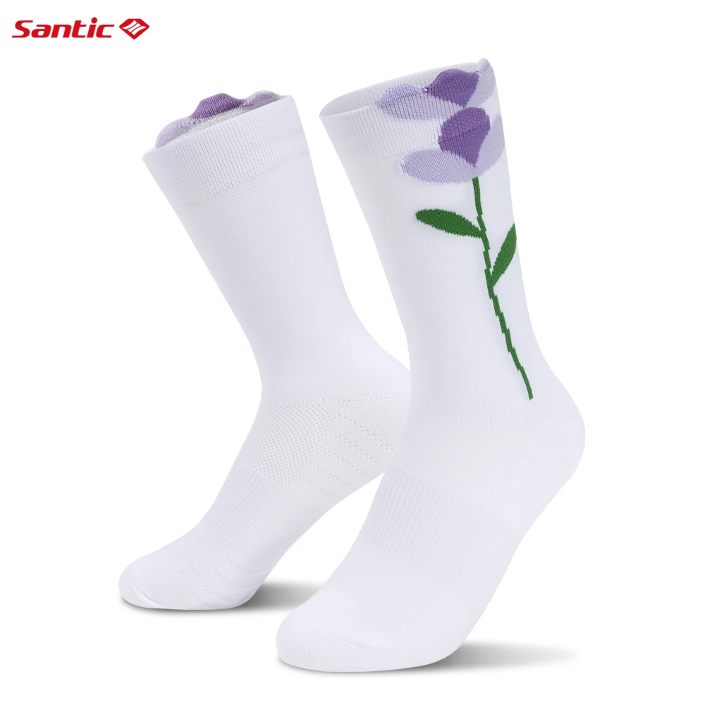 Santic Cycling Socks MTB Bike Outdoor Sports Socks Free Size Four Seasons Breathable Comfortable