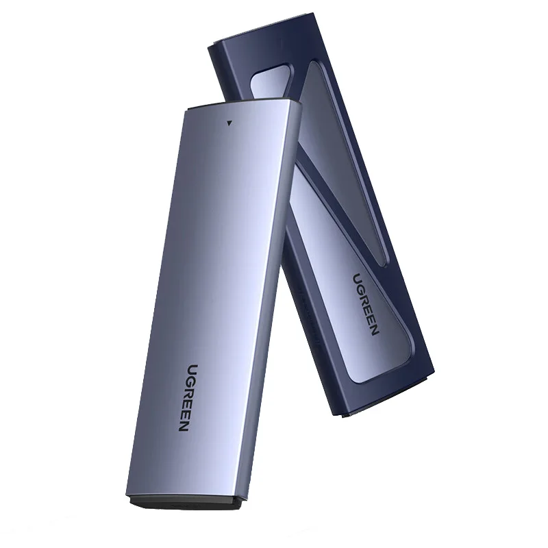 UGREEN 10Gbps M.2 NVMe Caja de disco duro de protocolo dual Caja de aluminio M.2 compatible con M.2 NVMe/SATA SSD