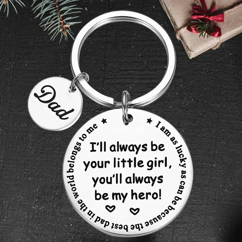 

Cute Dad Gifts Keychain pendant Father key chain Daddy Papa Men Jewelry Father's Day Birthday Hero Dad Keychain