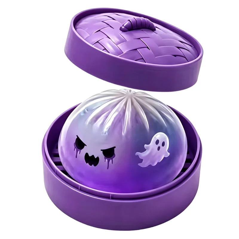 Halloween-Geister-Dumpling 5,5-8,5CM Weiches Klebriges Langsam Zurückfederndes Fidget-Spielzeug zur Angstlinderung Mystery Blind Box Sammlerstück Geschenk