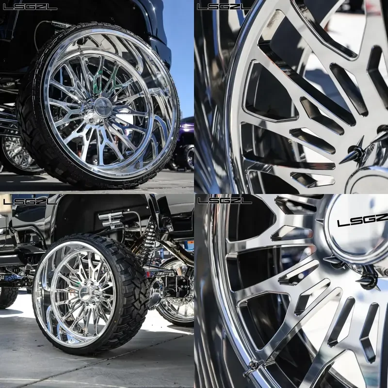 Rines Cóncavos Super Single para Camionetas Chevy, GM, Ford 450, 8x6.5, 10x225.75, 20, 22, 24, 26 Pulgadas
