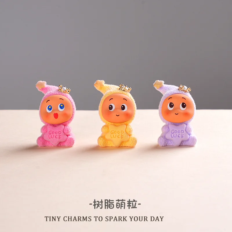 8pcs2025 nova boneca resina Meng grão par toque enfeites de mesa