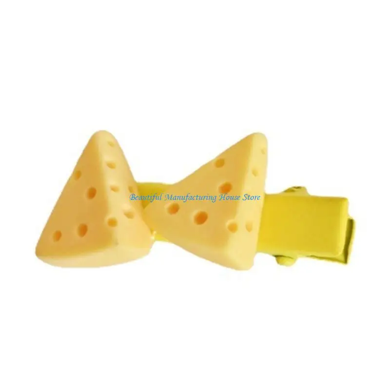 E56A 10 قطع من مشابك شعر الجبنة، مشابك شعر بأنماط حلوى ممتعة