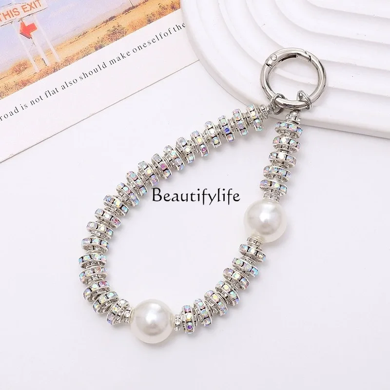 

High-end crystal mobile phone chain pendant New high-end light luxury exquisite anti-lost key pendant