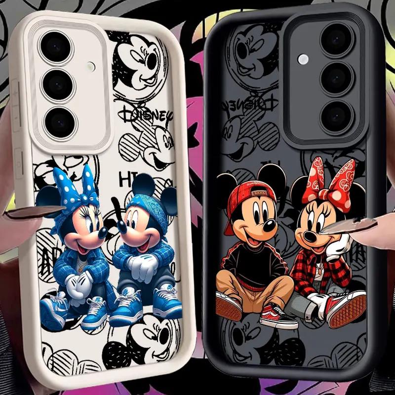 

Fashion Mickey Mouse Silicon Case For Samsung Galaxy S26 S25 Ultra S24 S23 Plus S22 S21 S20 FE Shockproof Protection Phone Cover