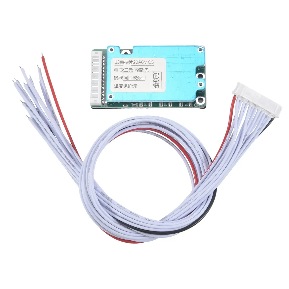 ImprovedBMS 13S 48V Li-Ion Lithium 18650 Battery Pack Balancer Charge Board Equalizer Common/Separate Port for Escooter(20A)