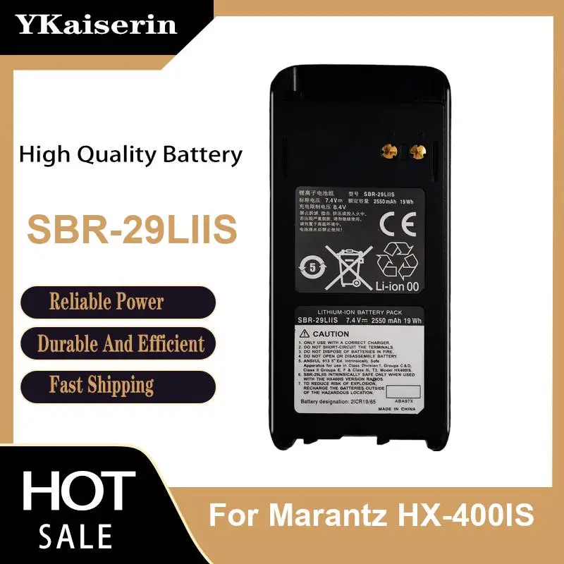For Marantz HX-400IS Sbr-29LIIS Walkie-Talkie Battery 2550mAh High Performance Environmentally Friendly