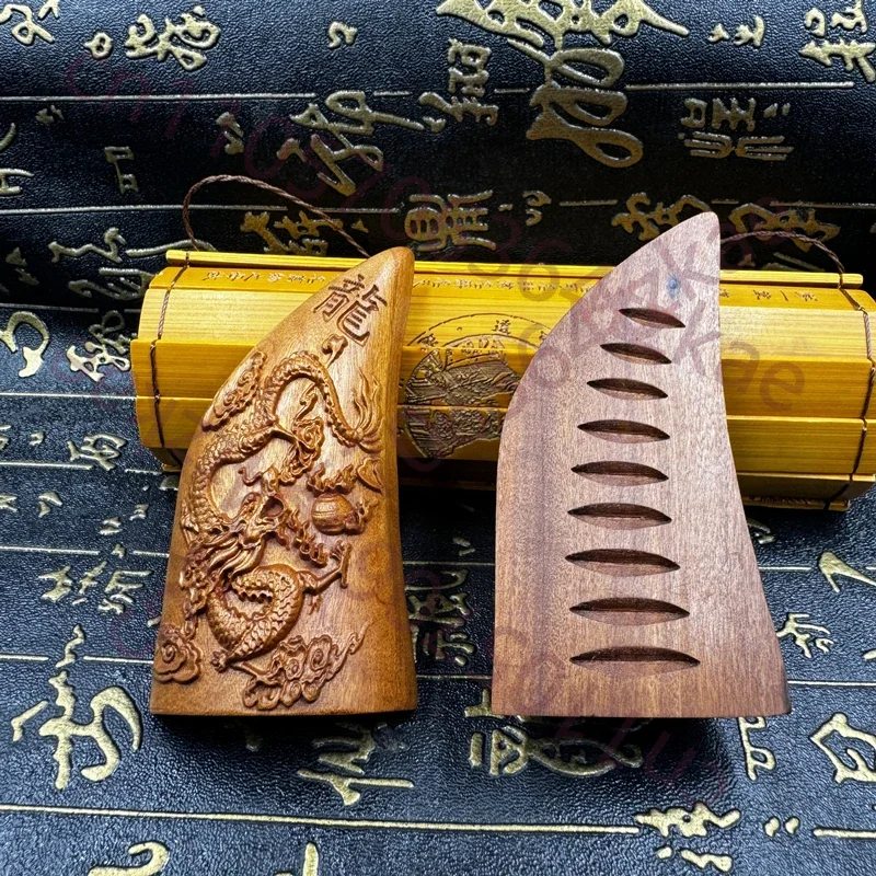Zaomu Holy Hexagram, intricately carved Dragon Tiger Holy Grail, Dragon Tiger Hexagram, Taoist auspicious