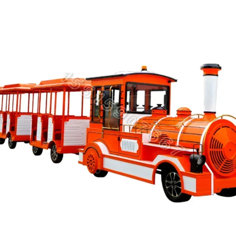 New medium-sized electric fuel railless sightseeing train equipment for square scenic spots and shopping malls