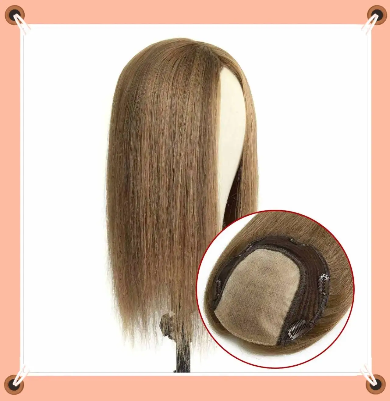 

Накладка для волос TUW29 из натуральных волос на шелковой основе для женщин с редеющими волосами