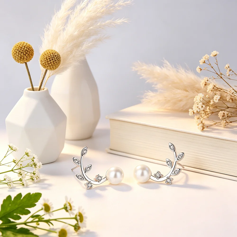 New Latest Women Simple Elegant 925 Sterling Silver Stud Earring Jewelry Best Gifts For Young Ladies Exquisite Workmanship