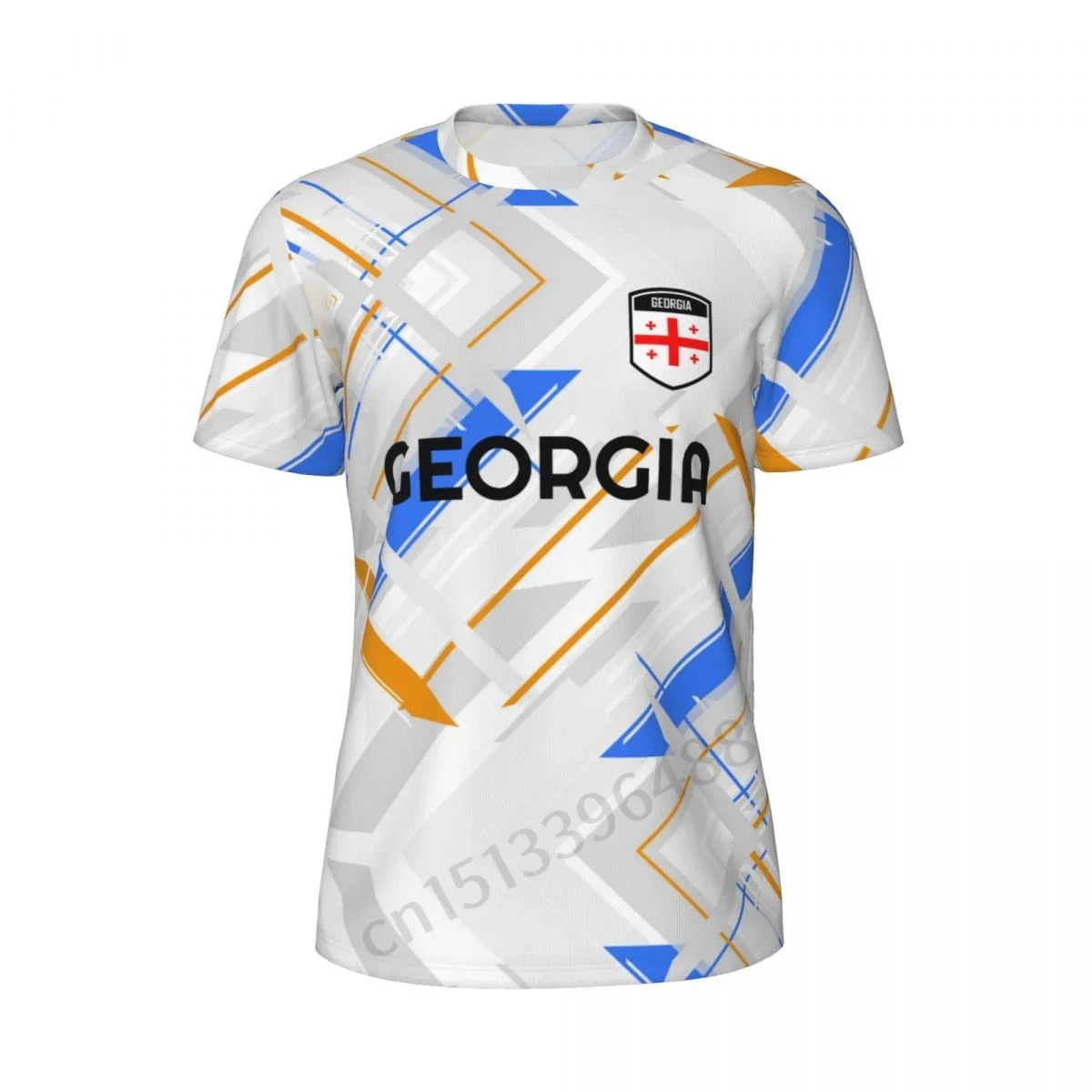 The Latest Popular Georgia Flag Pattern 3D Printing Comfortable Leisure Outdoor Sports Breathable Quick Drying Fashion T-shirt