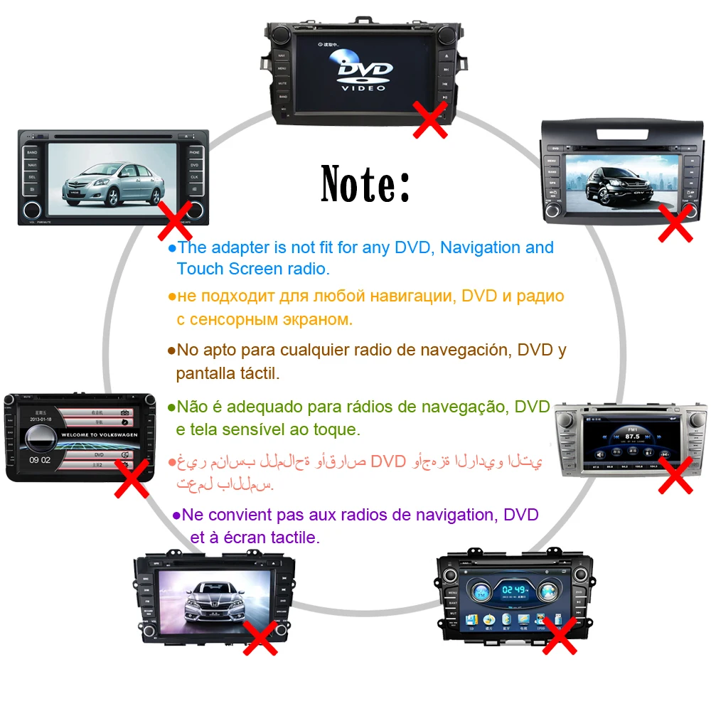 Moonet Bluetooth Car Kit USB AUX 3.5mm Hands Free Adapter CD Changer for Toyota 6+6Pin RAV4 Corolla Avensis Auris Camry