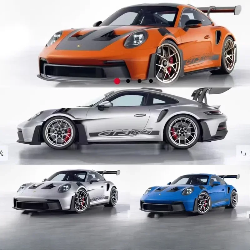 1:18 NOREV 2022 Porsche 911 992 GT3 RS full open alloy press shaft miniature model, adult decoration, boy toy, children's gift