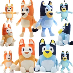 Blueyed Dog Bingo Family Plush Toy, Cartoon Dog, Animais de Pelúcia Macia, Presentes de Aniversário e Natal, Bonecas Azuis, 28cm