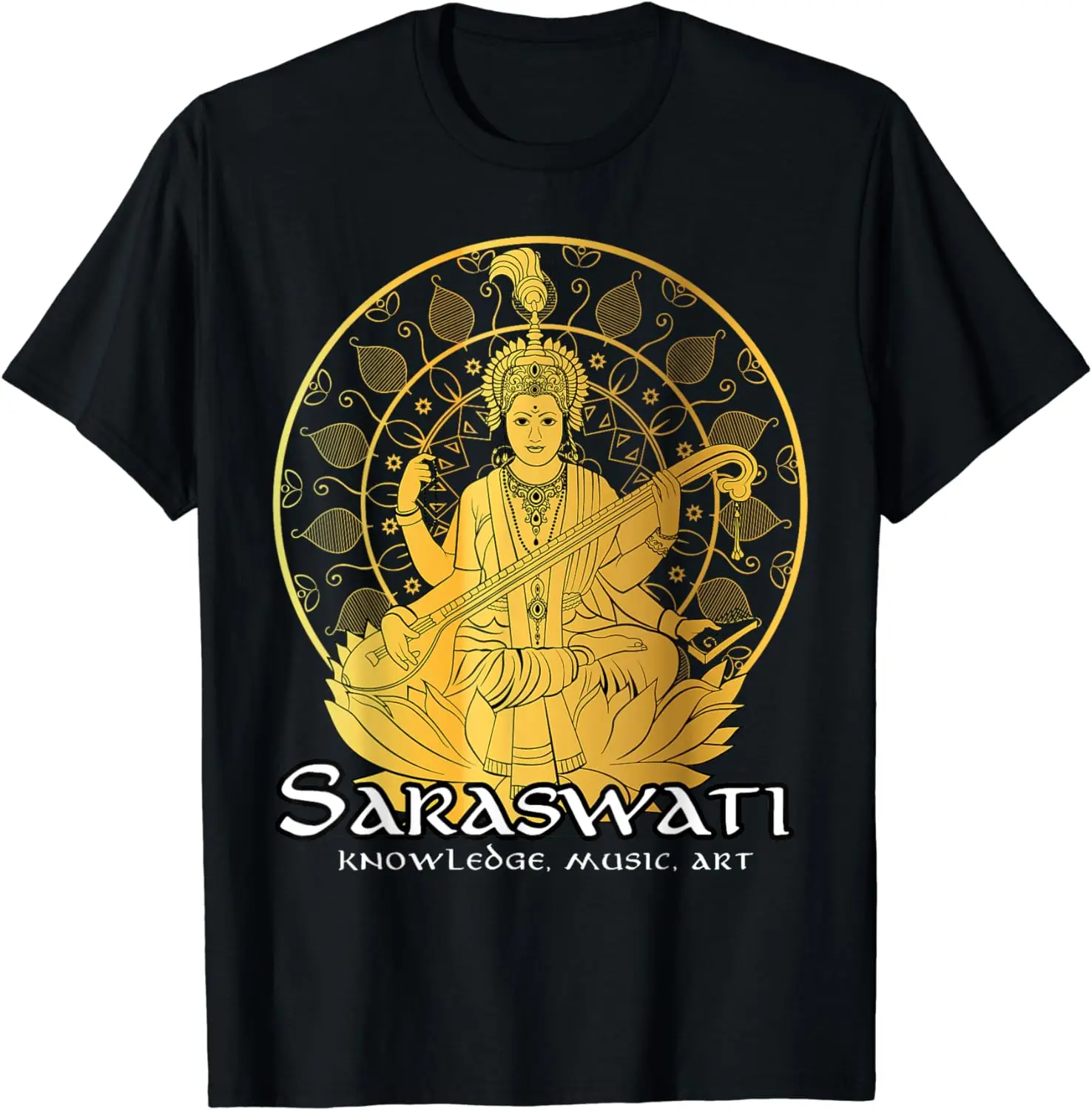 Hindu Shirts Hinduism Diwali Festival Gods Goddess Saraswati T-Shirt Festival Wear Clothes  Shirts for Women  Graphic T Shirts