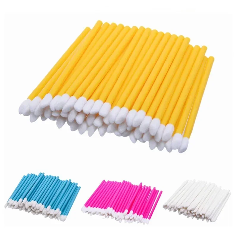 100Pcs Disposable Lip Brush Eyelash Brush Crystal Lashes Micro Brushes Eyelash Extension Applicator Cleaner Beauty Makeup Tools