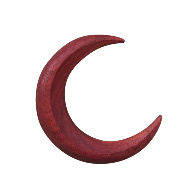 Simple Hand Carved  Moon Hairpin Handmade Hair Fork Crescent-Shaped Hairpin Barrettes for Wedding Ceremonies