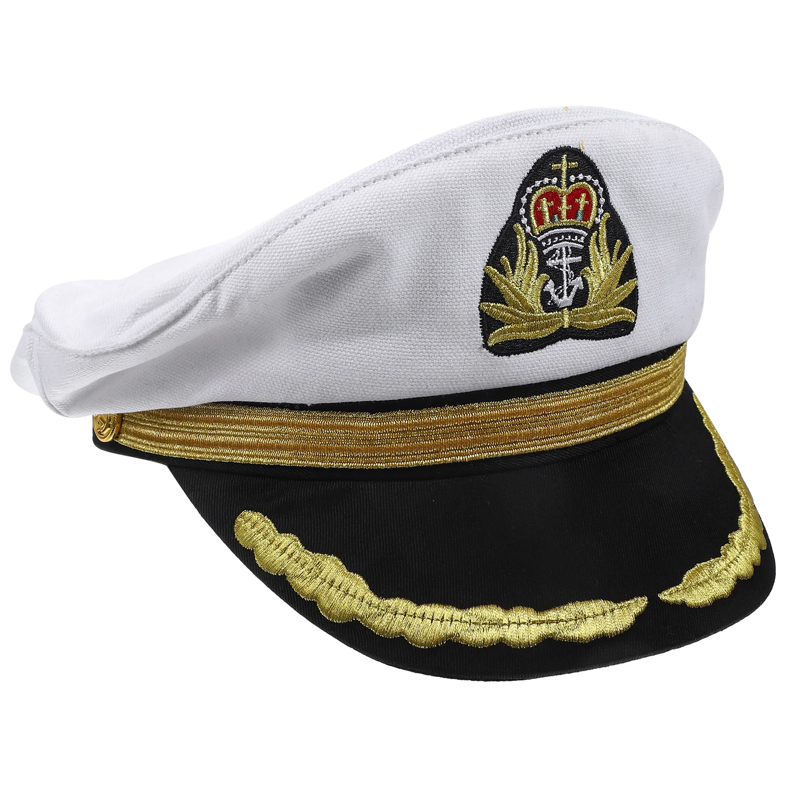 

Embroidered Cotton Hat Golden Rope Kids Party Captain Cosplay Costume Hats For Captain Cosplay Comfortable