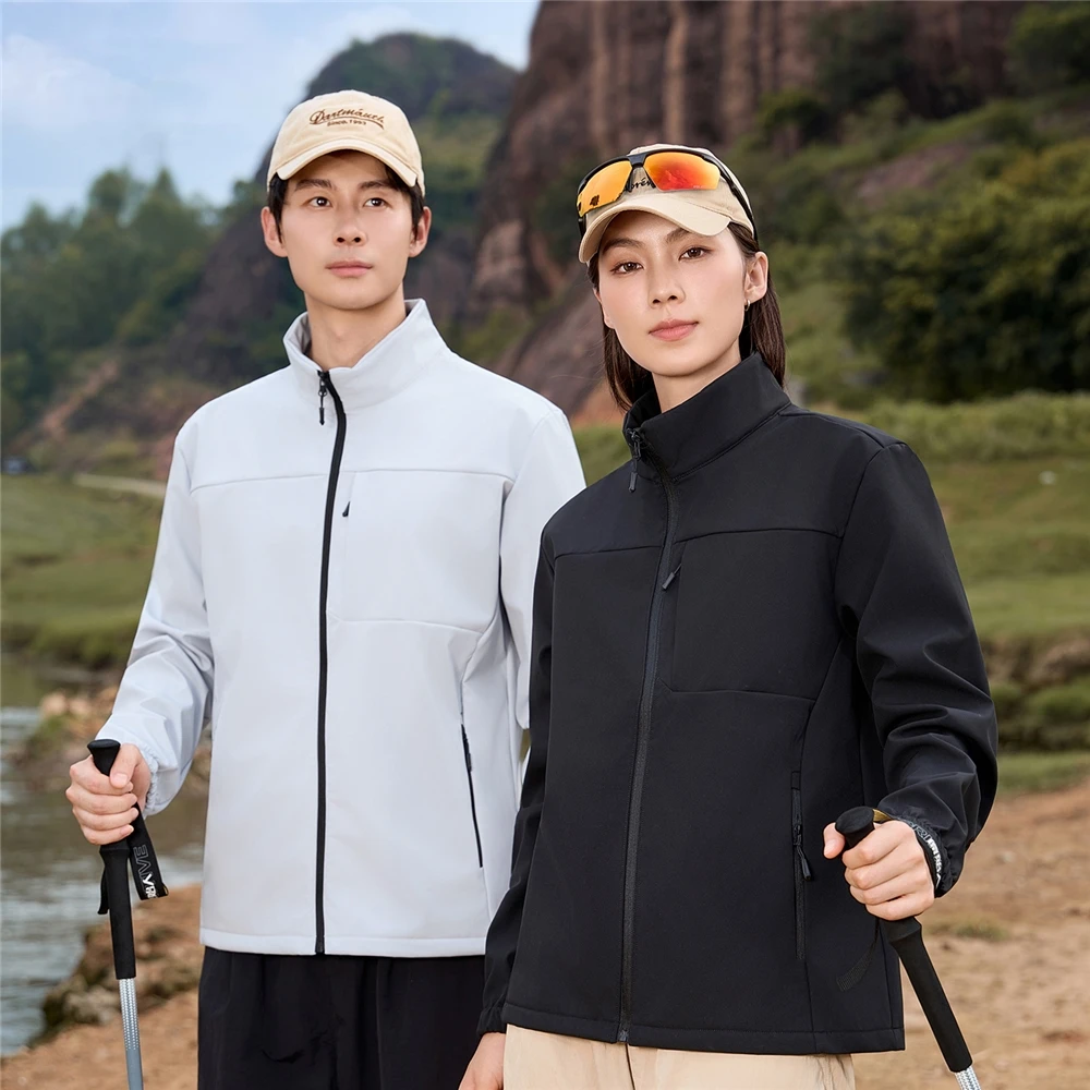 

Универсальная длинная куртка на молнии с воротником-стойкой для мужчин и женщин, осенне-зимнее модное простое универсальное верхнее пальто