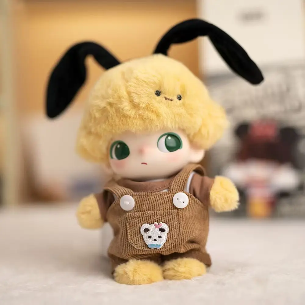 

For15-17cm Labubu Macaron V1v2 Plush Doll Clothes Toy Hat Cute pendant Doll Dress Up T-shirt Overalls Set Only doll accessories
