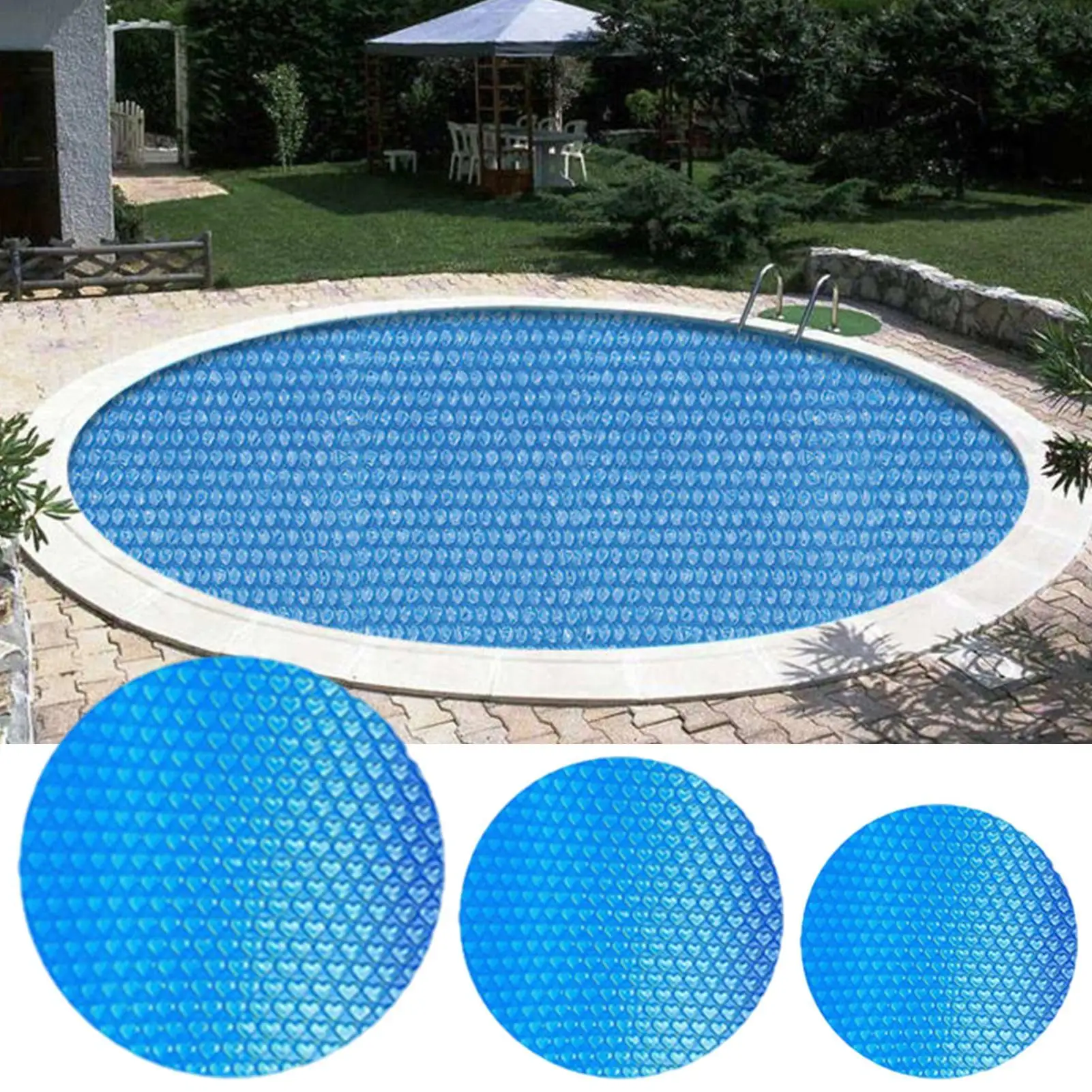 

Pool Solar Cover Round Aboves Ground Swimming Pool Cover Waterproof Inground Swim Pool Cover Pool Protective Thermal Blanket