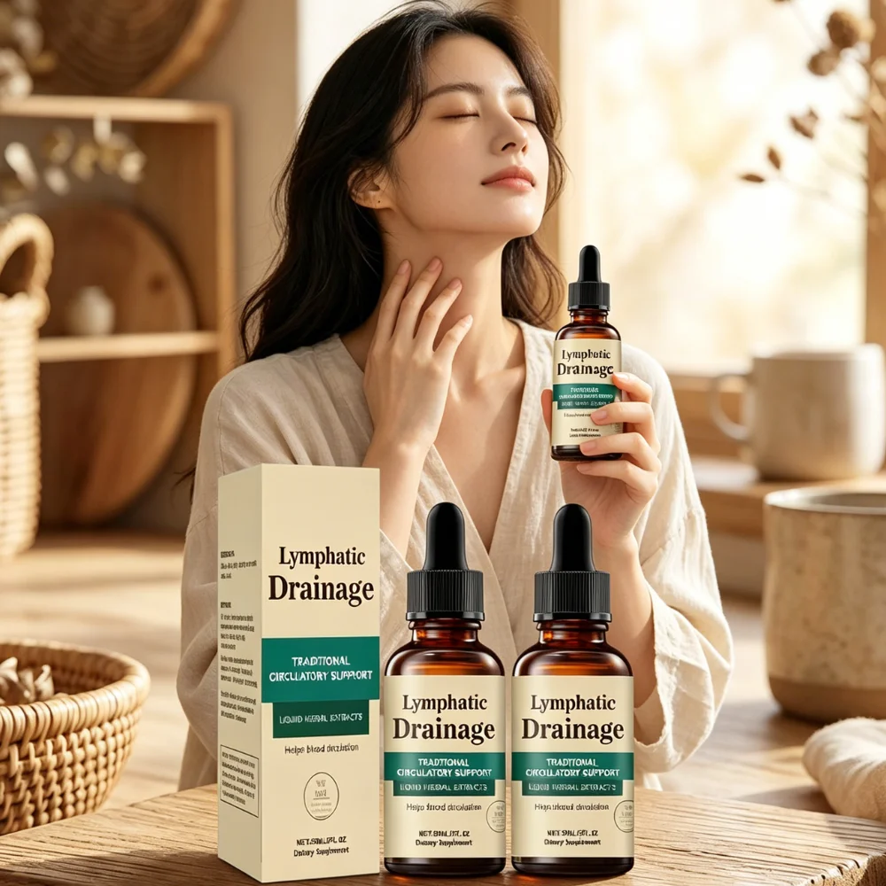 Natural Herbal Lymphatic Drainage Drops Gentle Non Irritating Formula Helps Body Detoxify Reduce Edema And Boost Circulation
